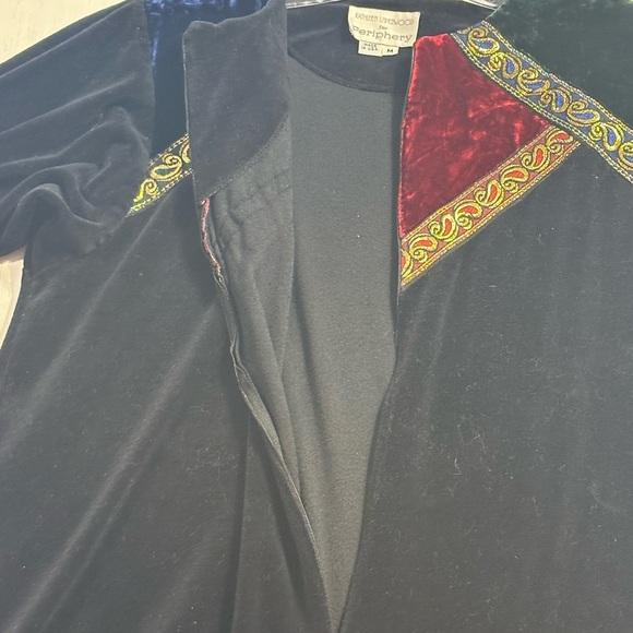 Vintage Kathleen Usherwood for Periphery Velvet Maxi Dress M USA Boho Glam - Picture 8 of 10